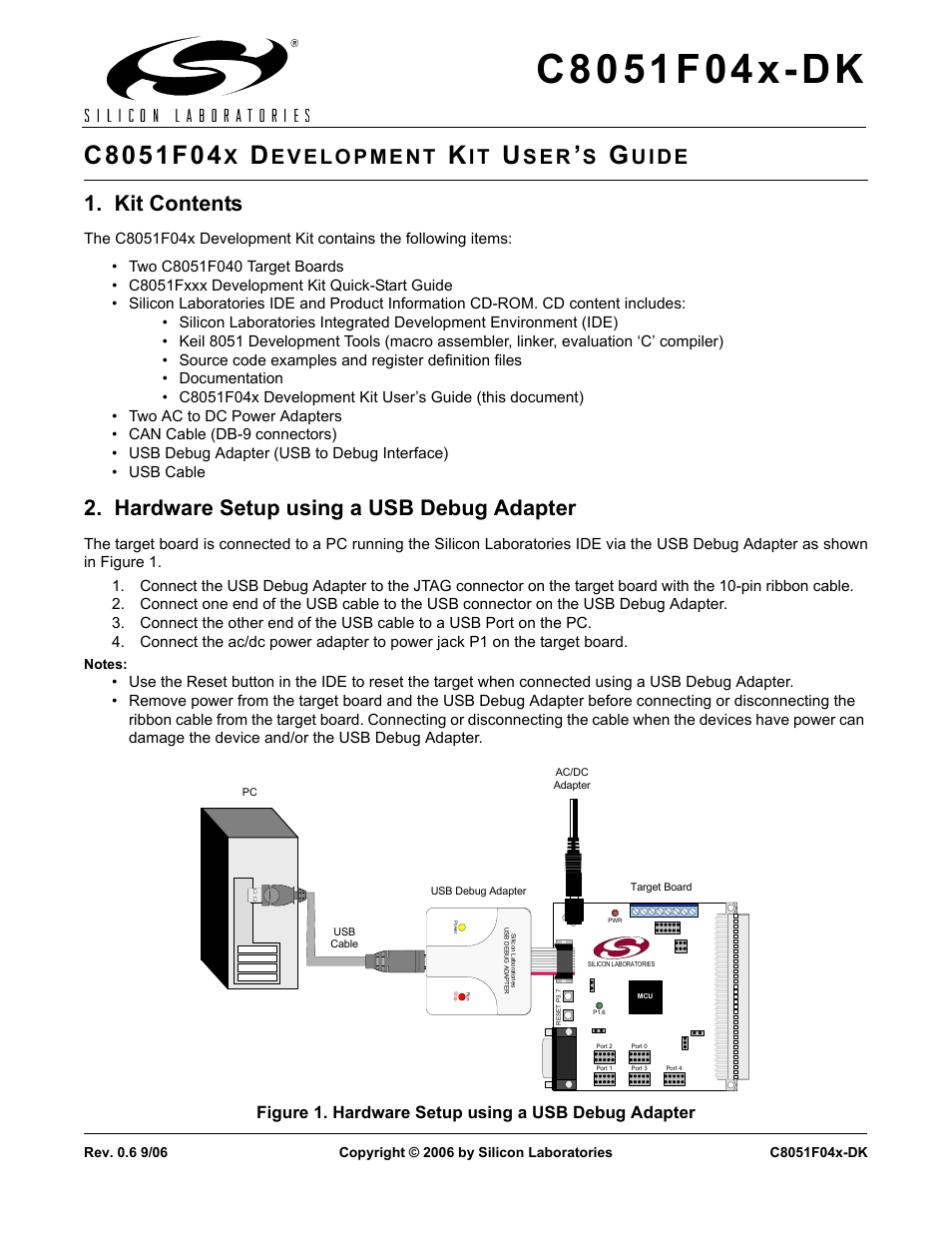 Silicon Laboratories C8051F04X-DK User Manual | 16 pages