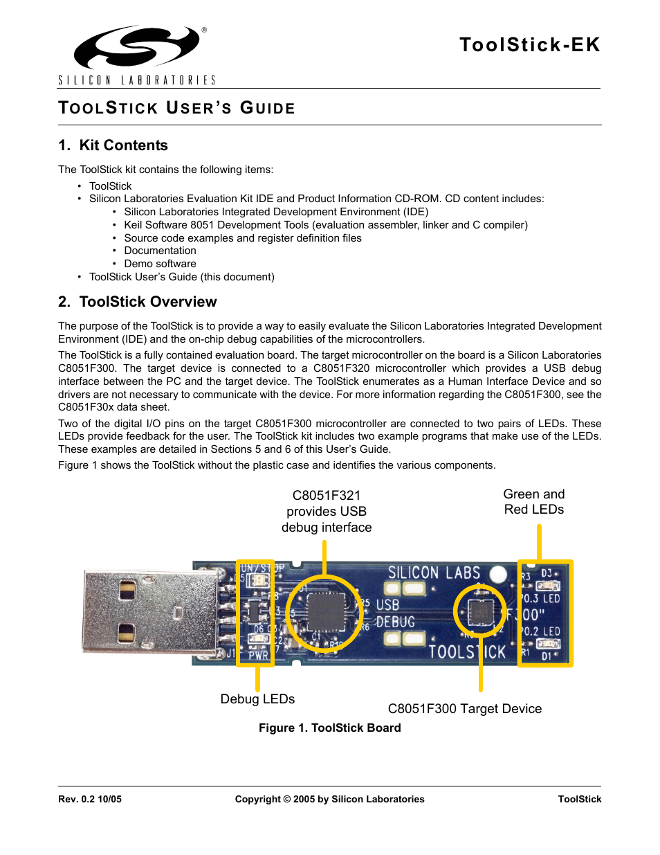 Silicon Laboratories TOOLSTICK EK User Manual | 8 pages