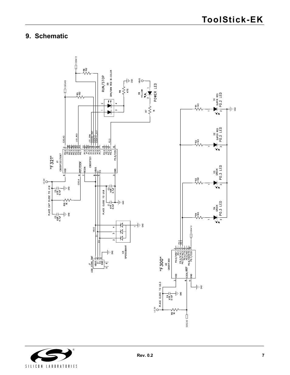 Schematic, Toolstick-ek | Silicon Laboratories TOOLSTICK EK User Manual | Page 7 / 8