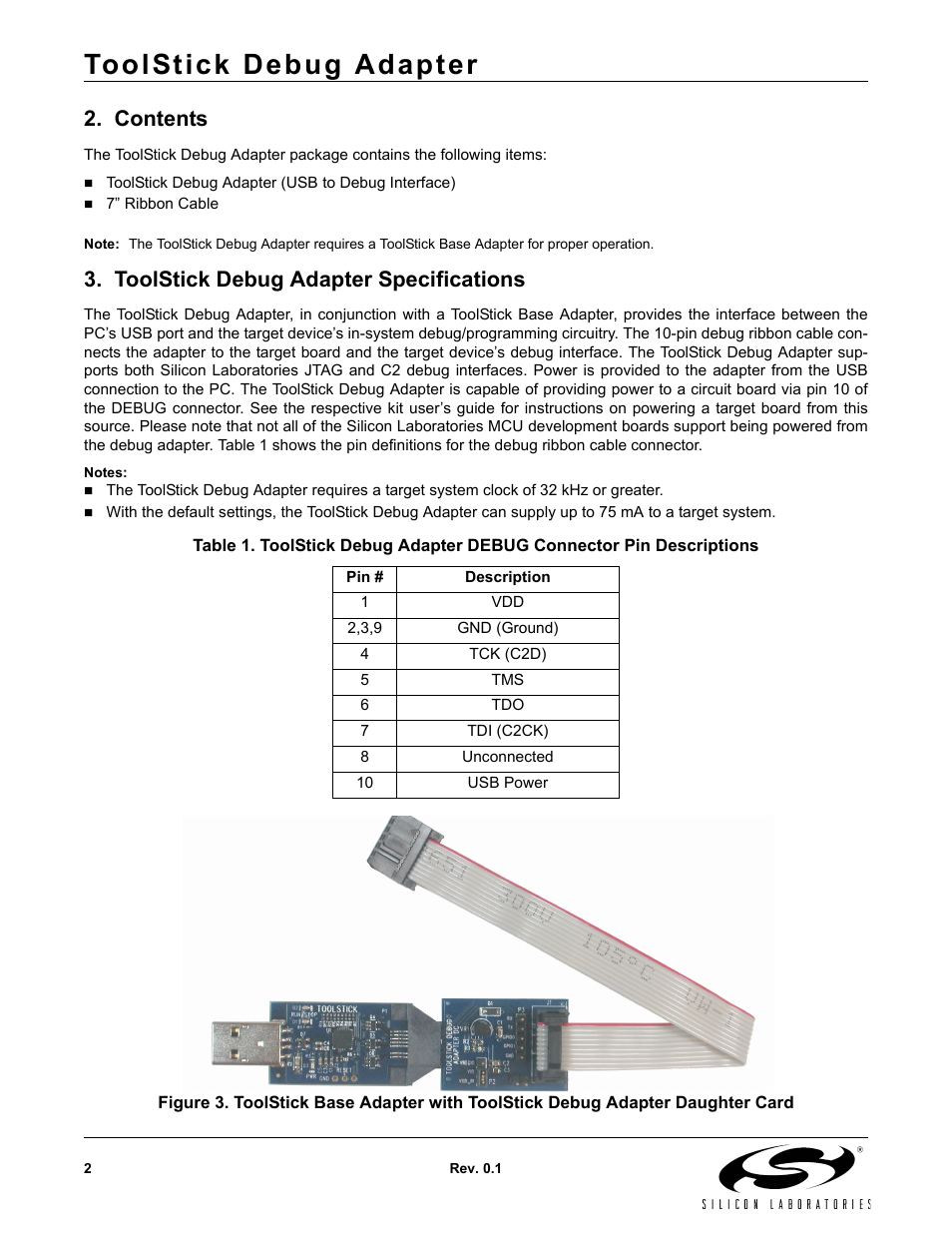 Silicon Laboratories Debug Adapter User Manual | Page 2 / 6