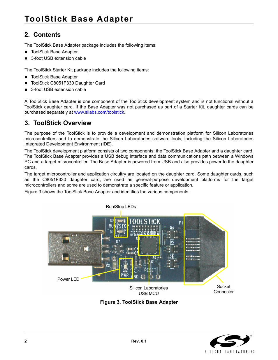 Silicon Laboratories ToolStick Base Adapter User Manual | Page 2 / 6