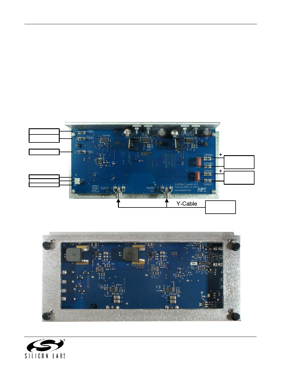 Figure 3. si824xclassd-kit (top view), Figure 4. si824xclassd-kit (bottom view) | Silicon Laboratories SI824XCLASSD-KIT SI8410 User Manual | Page 3 / 16
