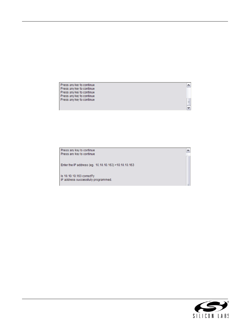 Programming the ip address | Silicon Laboratories Network Card User Manual | Page 26 / 40