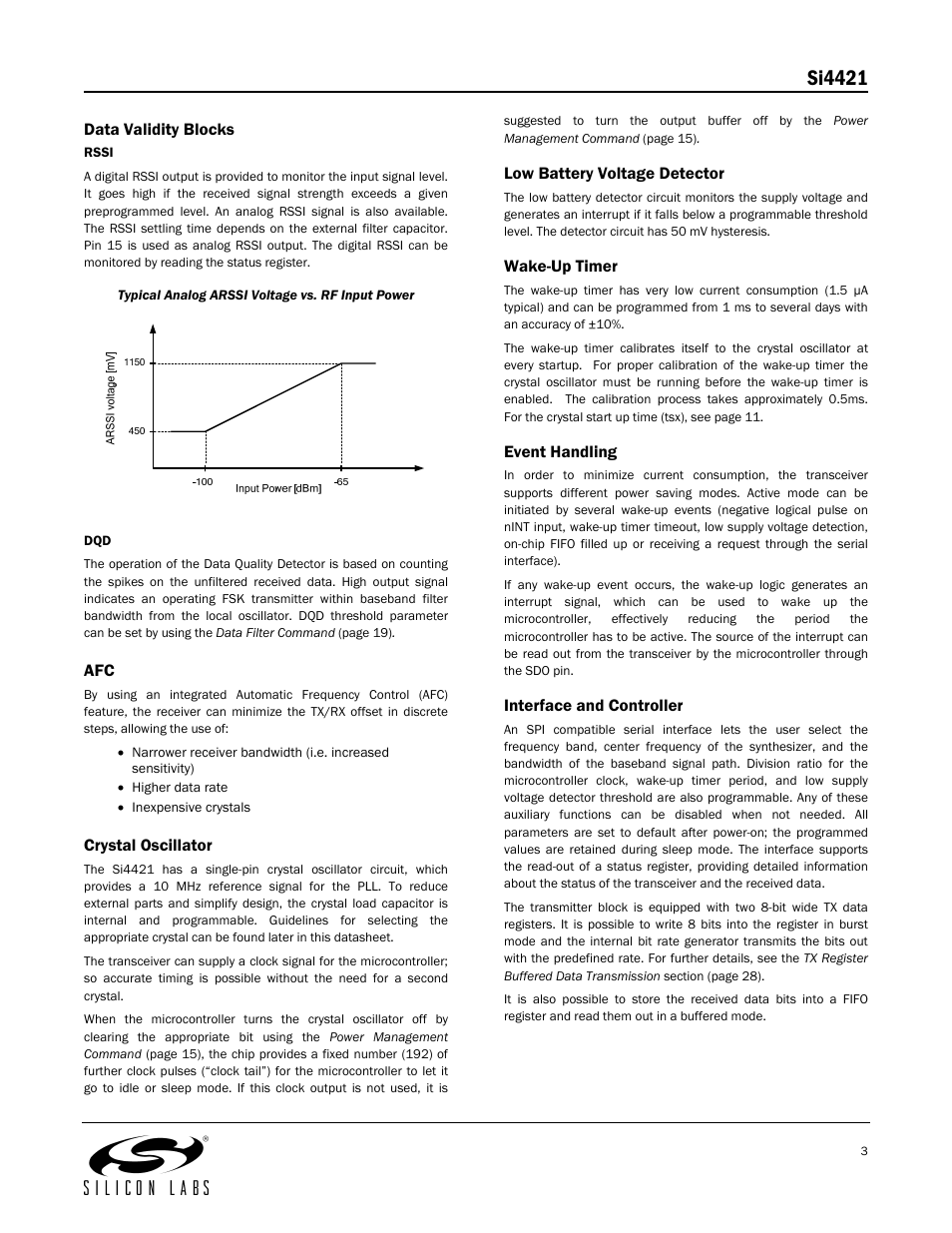 Si4421 | Silicon Laboratories SI4421 User Manual | Page 3 / 45