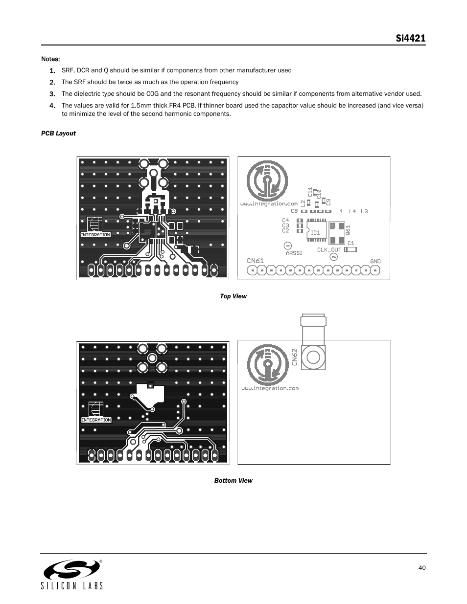 Si4421 | Silicon Laboratories SI4421 User Manual | Page 40 / 45