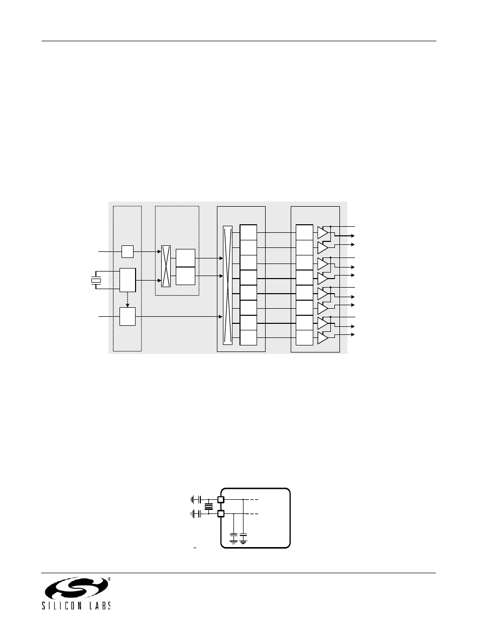 Functional description, Input stage, Crystal inputs (xa, xb) | Si5351a/b/c, The si5351 is a versatile i | Silicon Laboratories SI5351A/B/C User Manual | Page 11 / 72