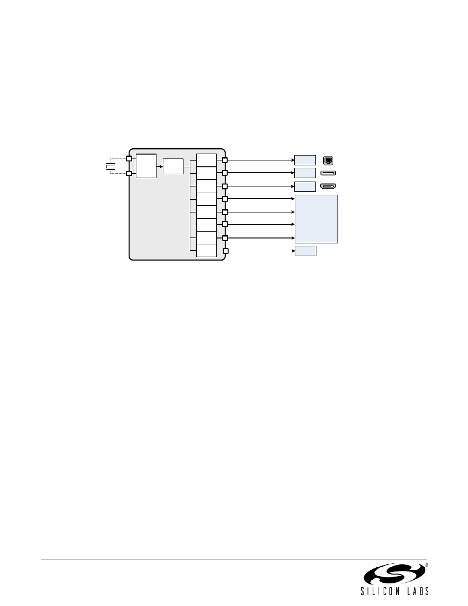 Si5351 application examples, Replacing crystals and crystal oscillators, S i 5 3 5 1 a / b / c | Si5351a | Silicon Laboratories SI5351A/B/C User Manual | Page 18 / 72