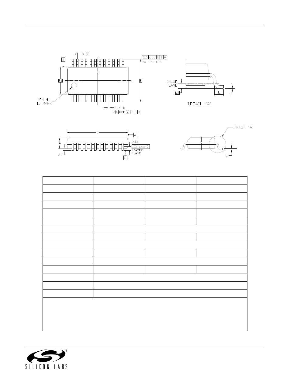 Package outline (24-pin qsop), Si5351a/b/c | Silicon Laboratories SI5351A/B/C User Manual | Page 67 / 72
