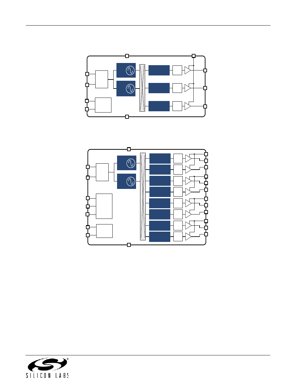 Detailed block diagrams, Si5351a/b/c, Qfn, 24-qsop | Silicon Laboratories SI5351A/B/C User Manual | Page 9 / 72