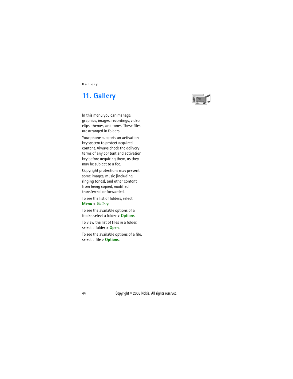 Gallery | Sonic Alert Nokia phone 6021 User Manual | Page 57 / 99