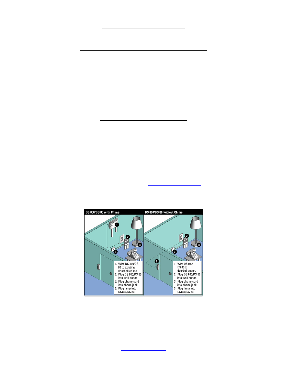 Homes with intercom systems, Telephone and final installation procedures, Ds 800 only | Ds 80 only, Installation diagram ds 800/80, Sonic alert’s limited warranty | Sonic Alert DS 800 User Manual | Page 2 / 2