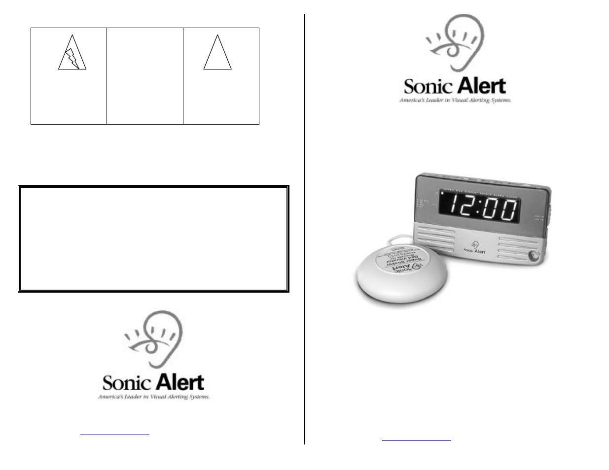 Sonic Alert SB200ss User Manual | 2 pages