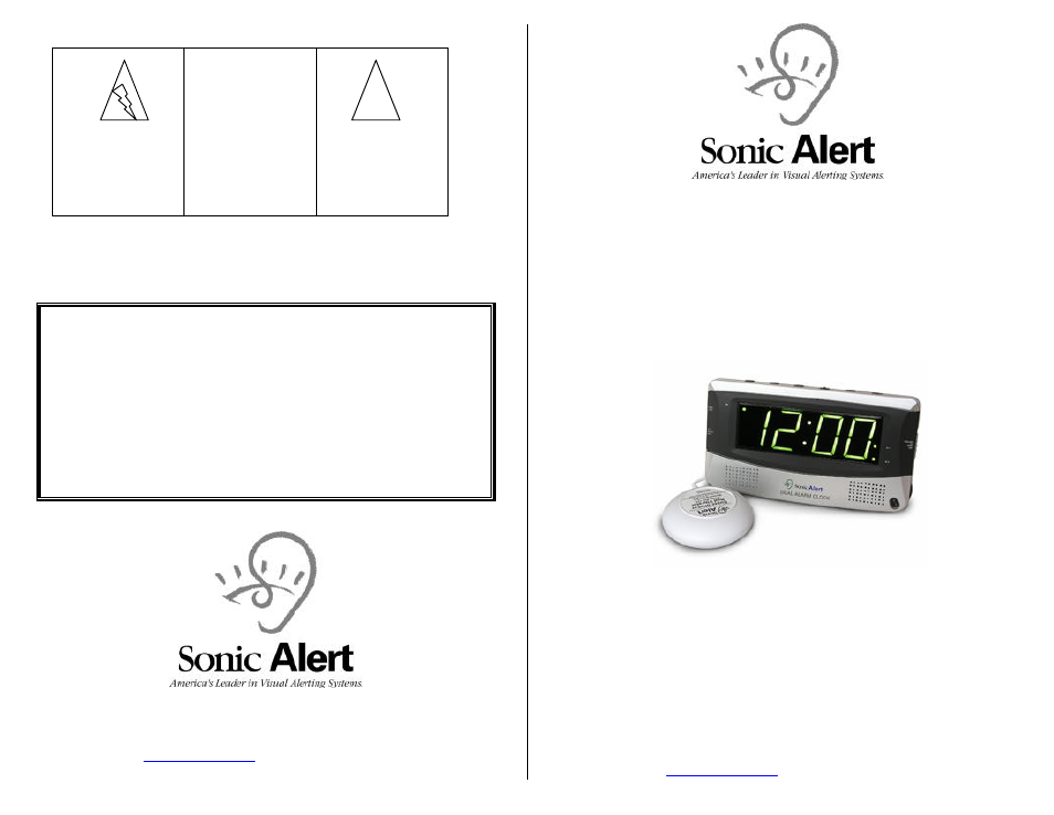 Sonic Alert SBD375SS User Manual | 2 pages