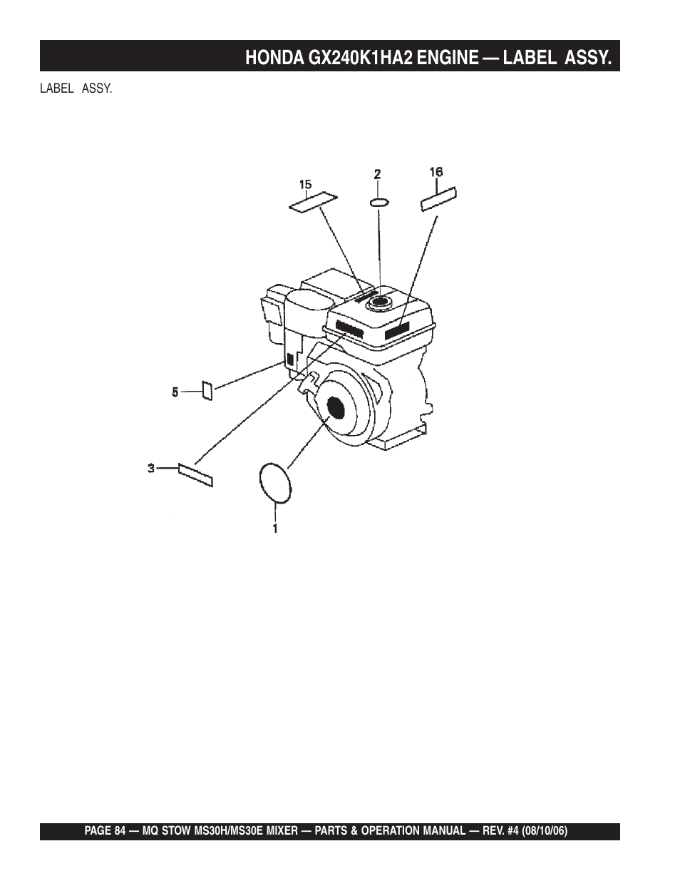 Multiquip MS30H User Manual | Page 84 / 88