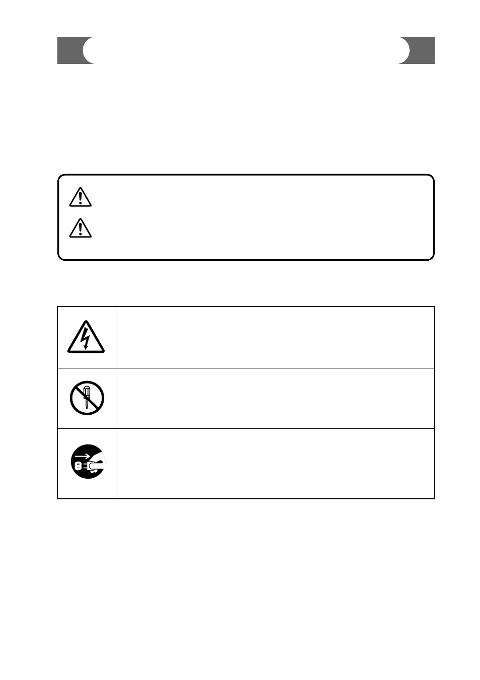 Safety precautions, Warning, Caution | About icons, Examples | Sonic Alert Digital Program Controller DCP301 User Manual | Page 3 / 187