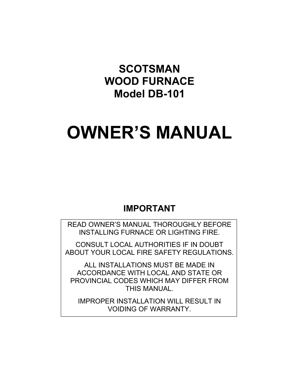 Scotsman Ice DB-101 User Manual | 34 pages