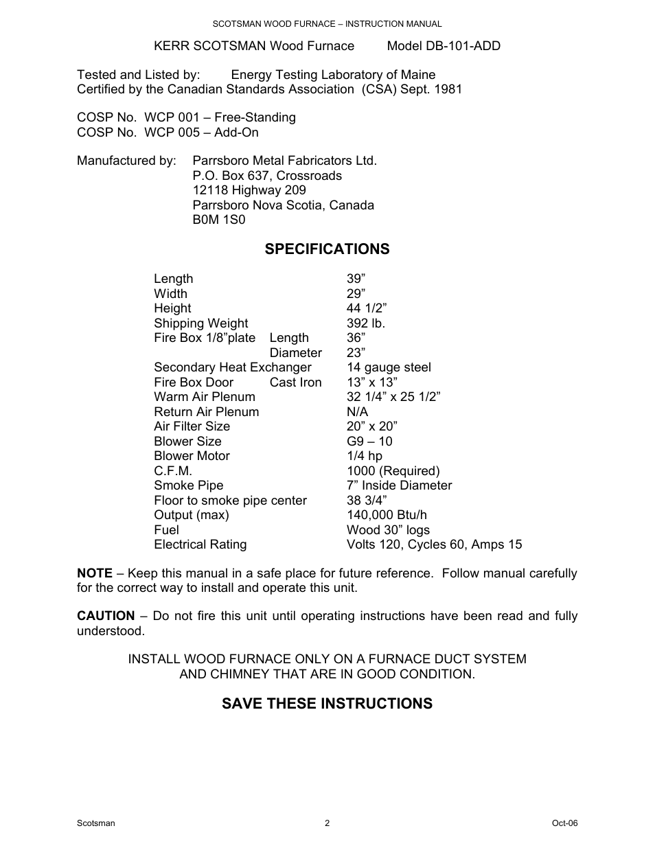 Scotsman Ice DB-101 User Manual | Page 3 / 34