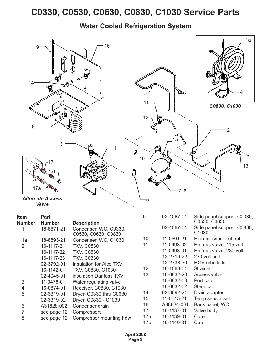 Water cooled refrigeration system | Scotsman Ice Prodigy C0630 User Manual | Page 9 / 13