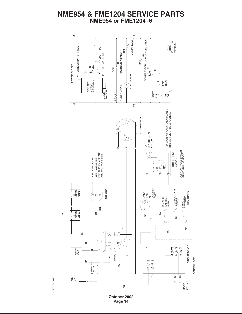 Scotsman Ice NME954 User Manual | Page 14 / 14