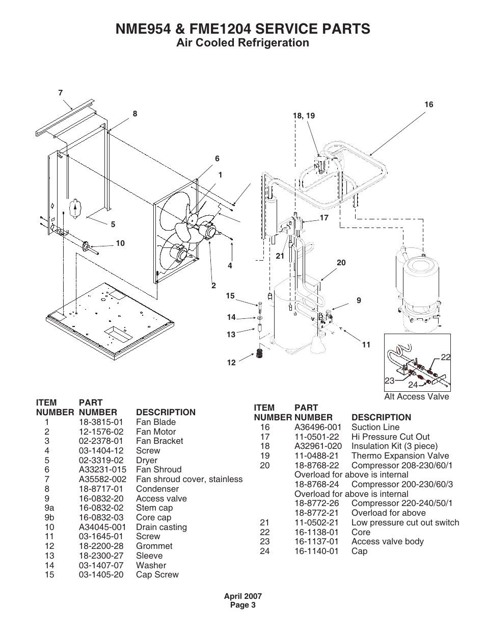 Air cooled refrigeration | Scotsman Ice NME954 User Manual | Page 3 / 14