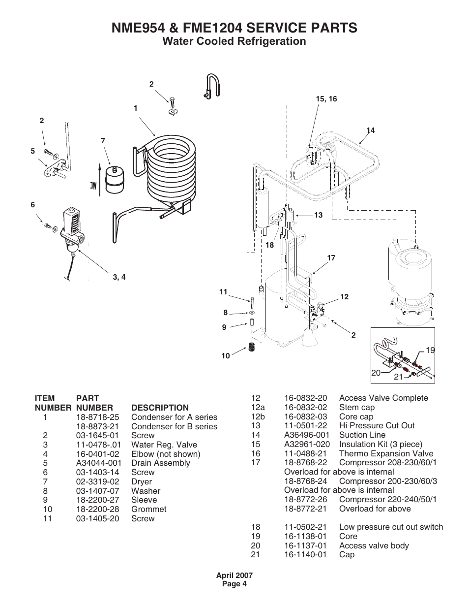 Water cooled refrigeration | Scotsman Ice NME954 User Manual | Page 4 / 14