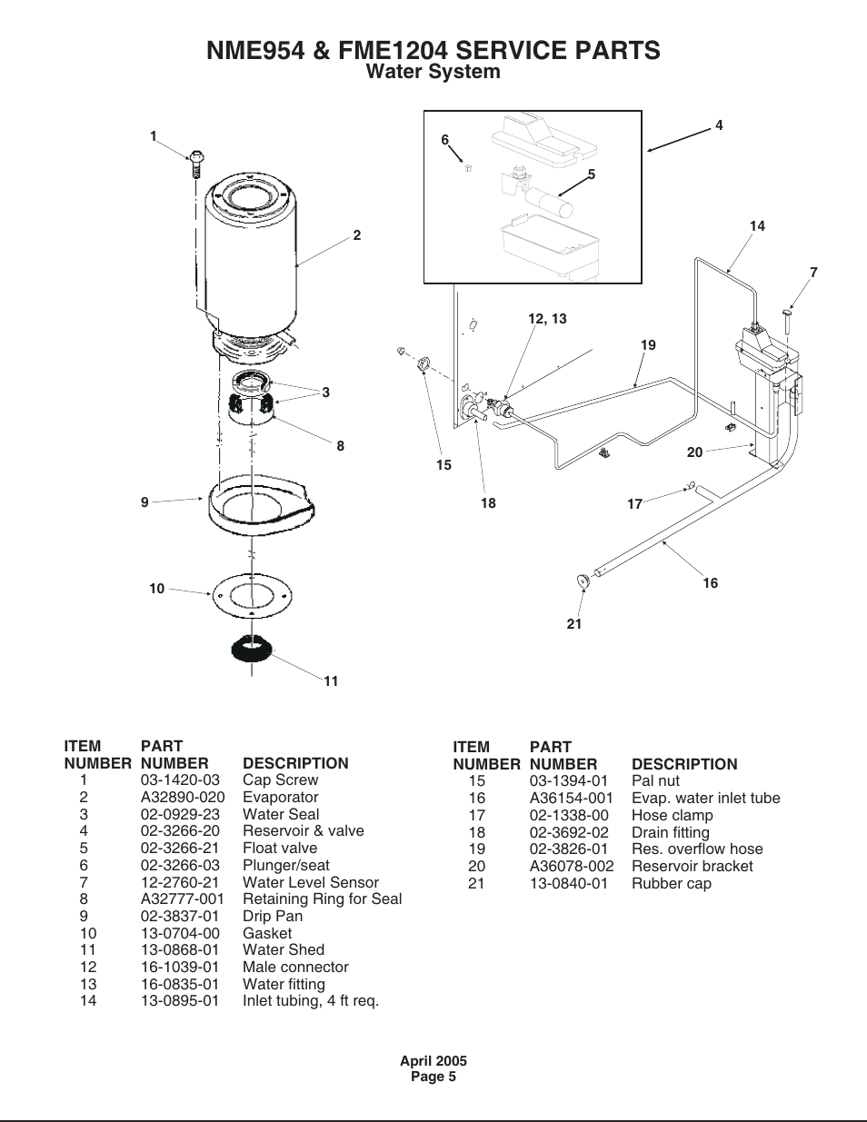 Water system | Scotsman Ice NME954 User Manual | Page 5 / 14