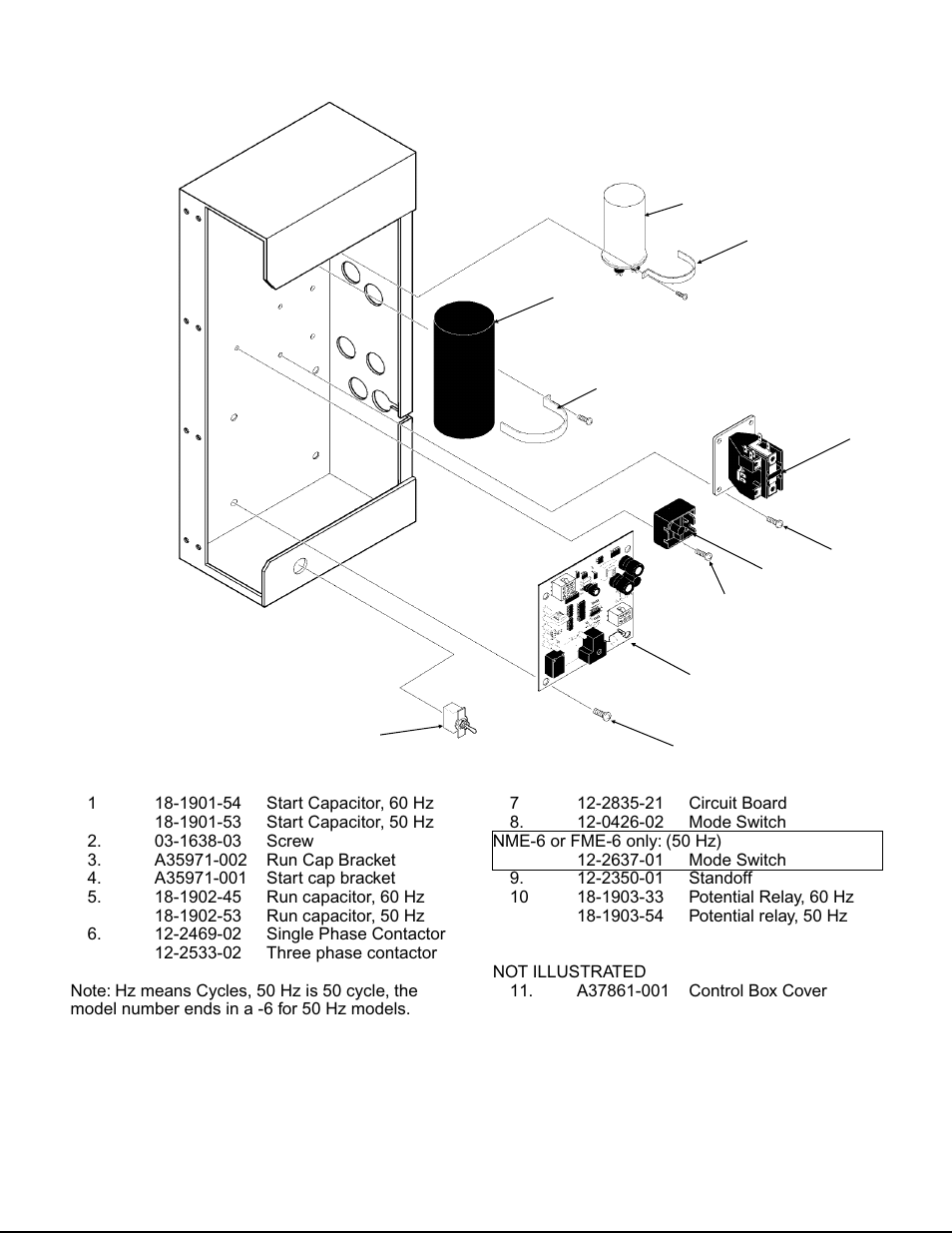 Control box | Scotsman Ice NME954 User Manual | Page 9 / 14