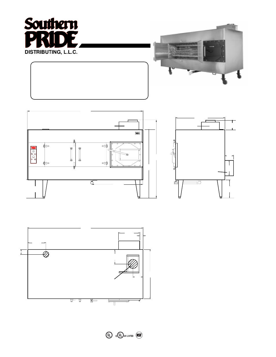 Model bbr-700-fl, Bbr-700-sl, Specifications | Southern Pride SPK-700-SL User Manual | Page 16 / 25