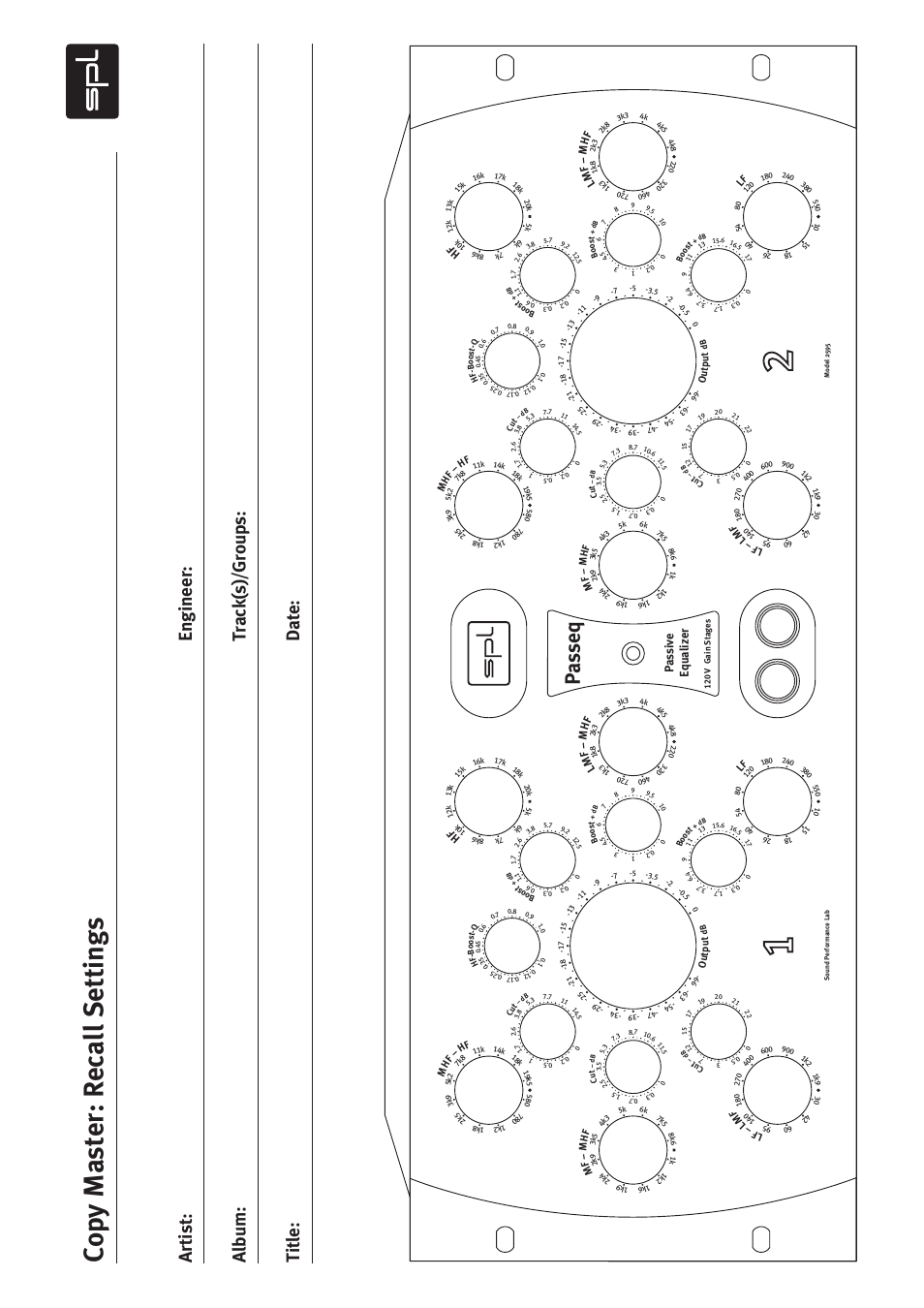 Copy master: r ecall s ettings, 1bttfr | Sound Performance Lab 2595 User Manual | Page 27 / 28