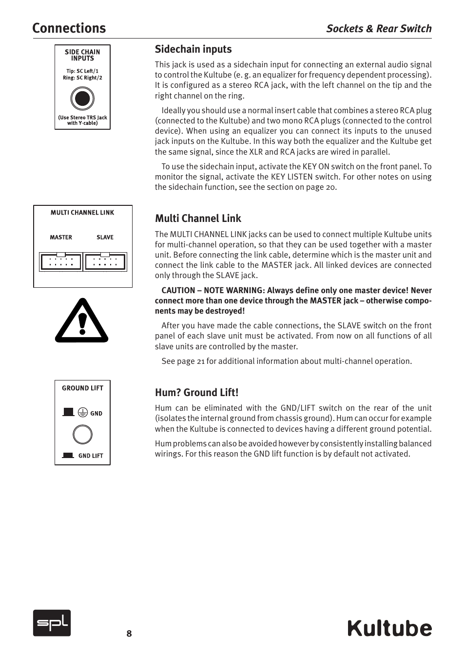 Connections | Sound Performance Lab Kultube Model 2049 User Manual | Page 8 / 24
