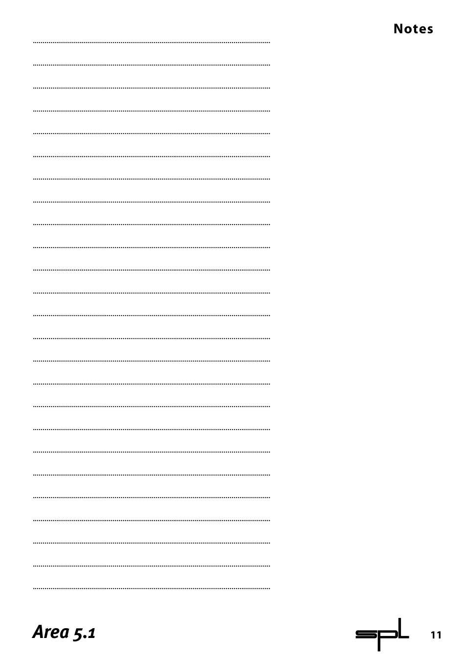 Area 5.1 | Sound Performance Lab Area 5.1 User Manual | Page 11 / 12