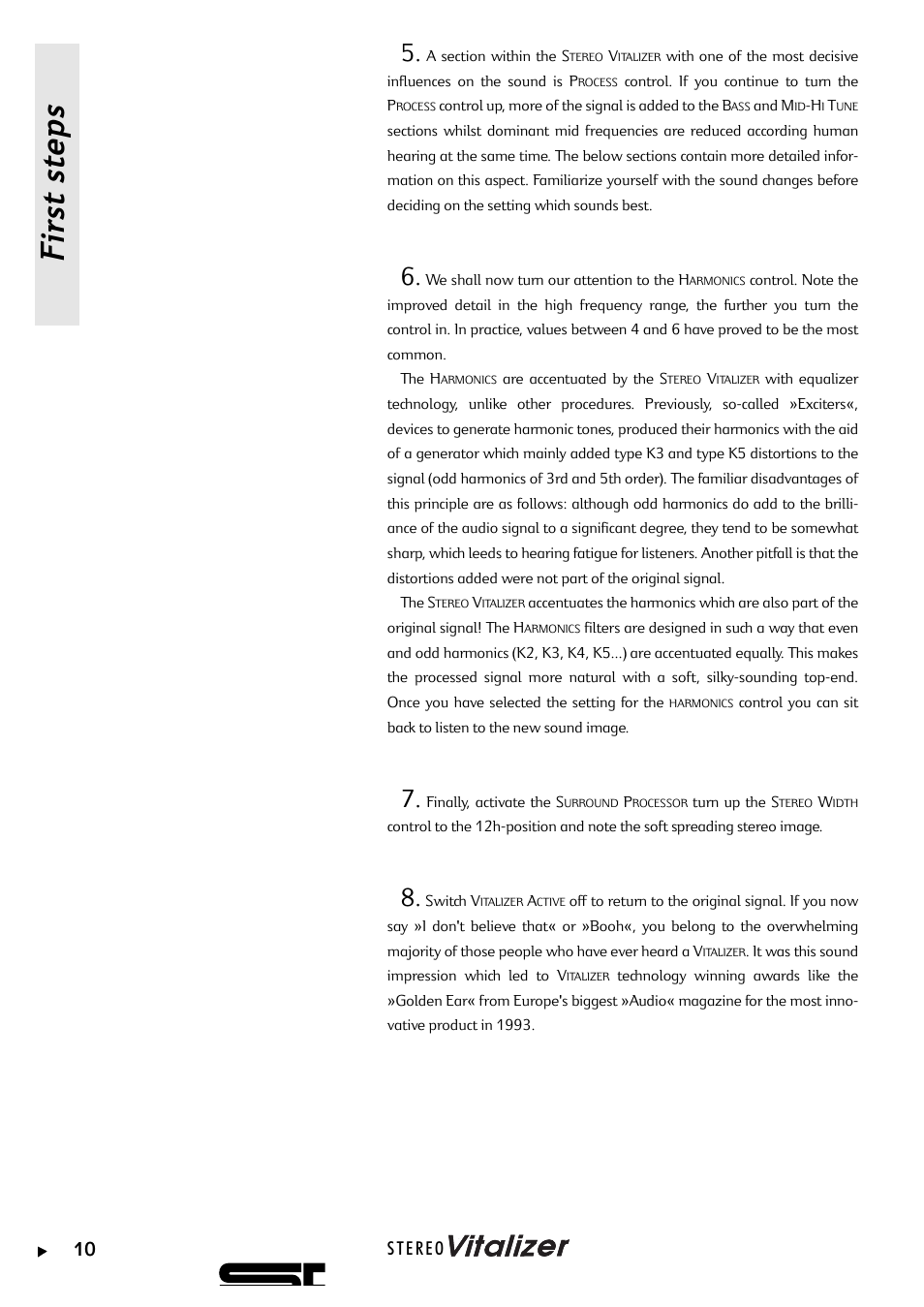 First steps | Sound Performance Lab 9320 User Manual | Page 10 / 17