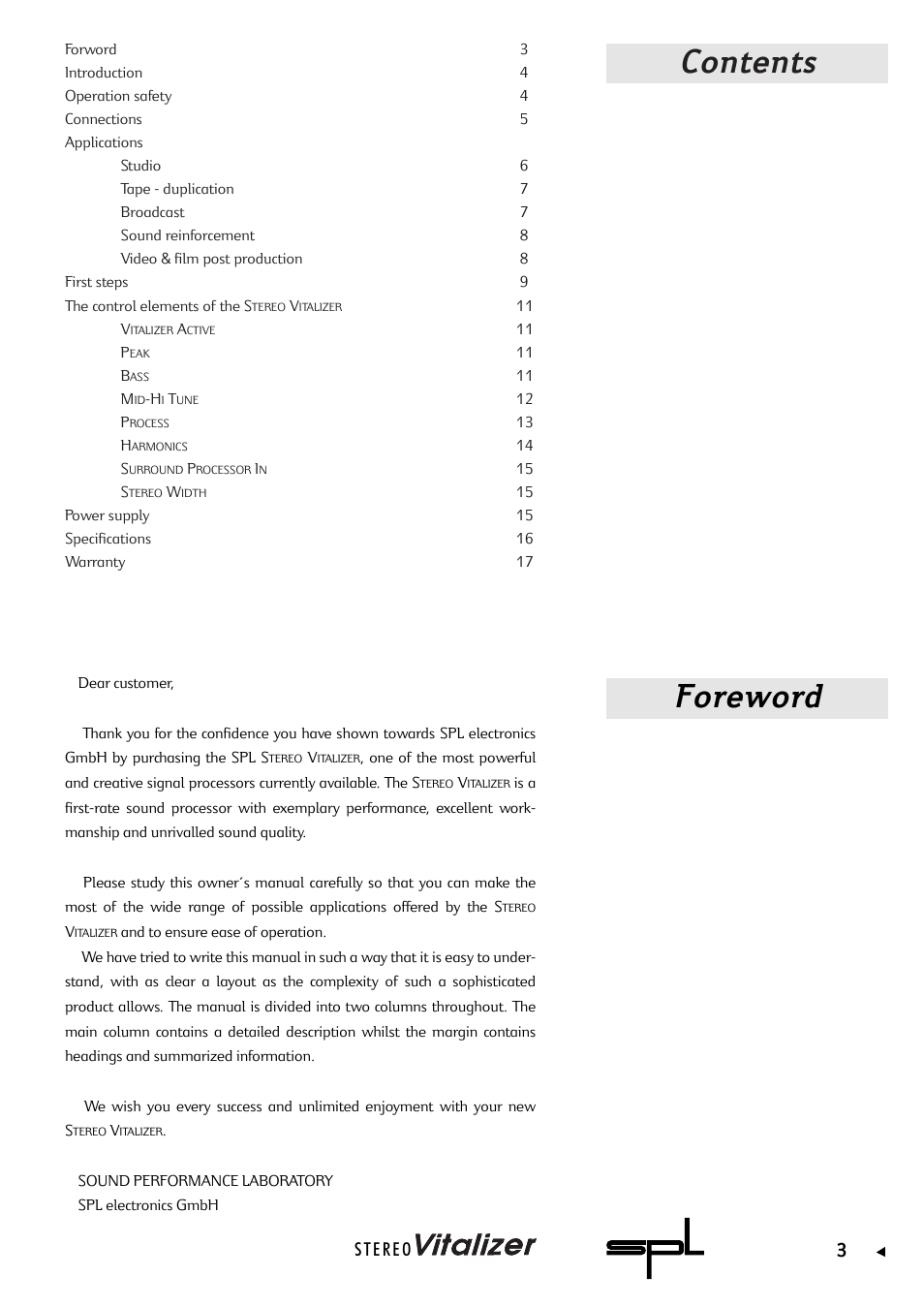 Sound Performance Lab 9320 User Manual | Page 3 / 17