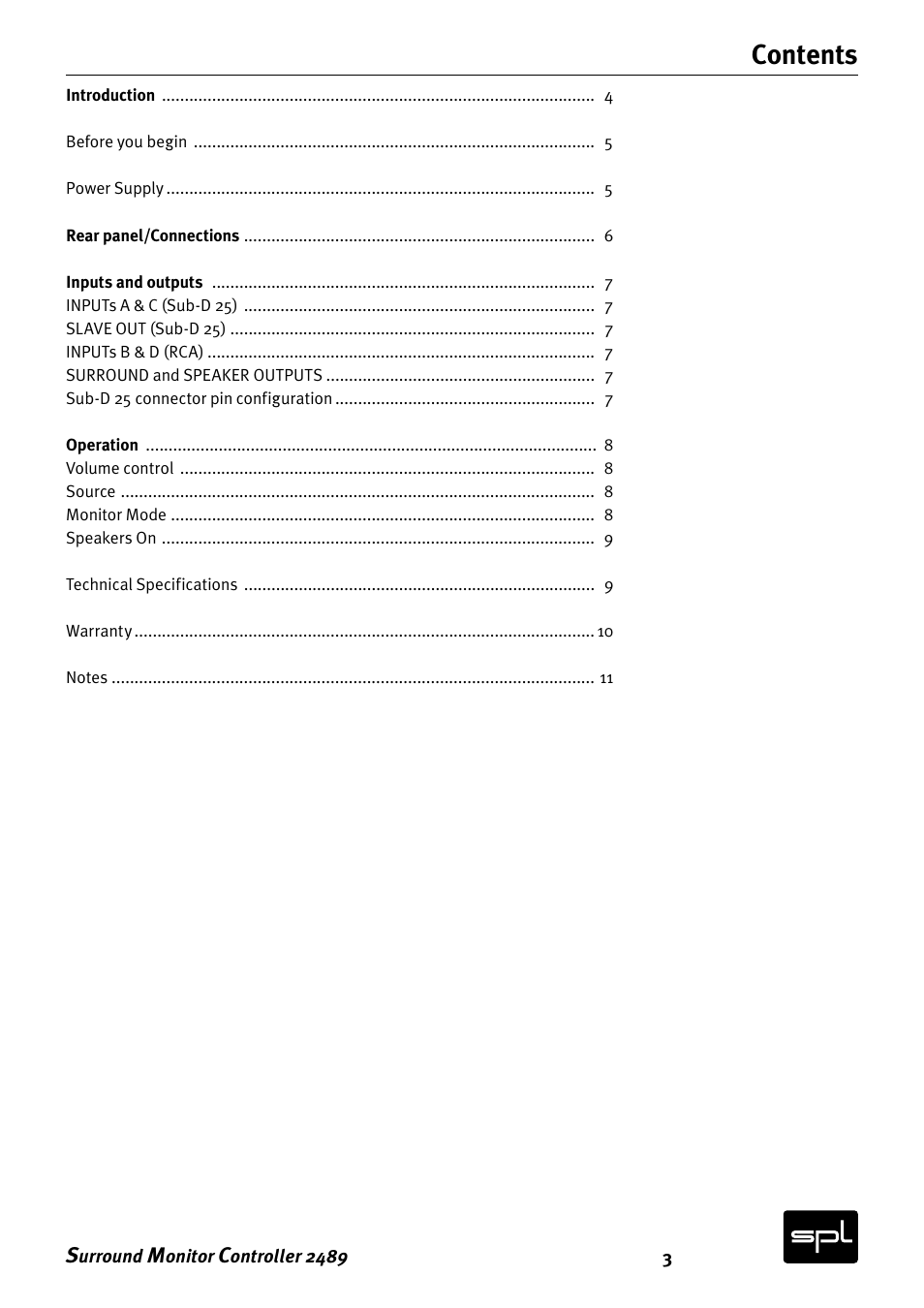 Sound Performance Lab Surround Monitor Controller 2489 User Manual | Page 3 / 12