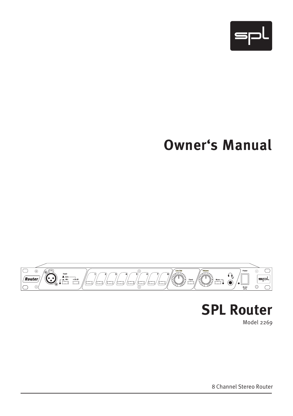 Sound Performance Lab 2269 User Manual | 12 pages