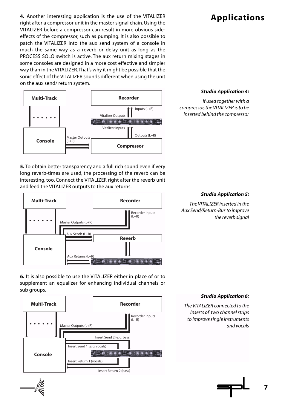 Applications | Sound Performance Lab Classic Vitalizer 9215 User Manual | Page 7 / 15