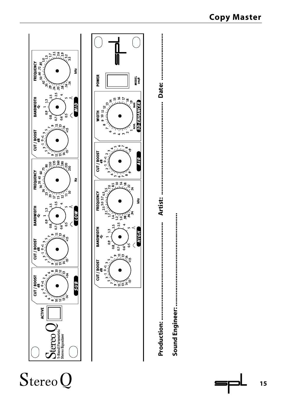 Copy master | Sound Performance Lab 2048 User Manual | Page 15 / 16