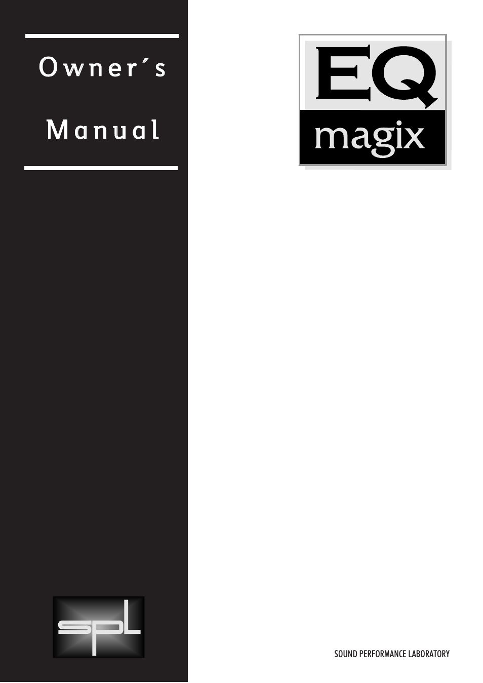 Sound Performance Lab EQ MAGIX User Manual | 30 pages