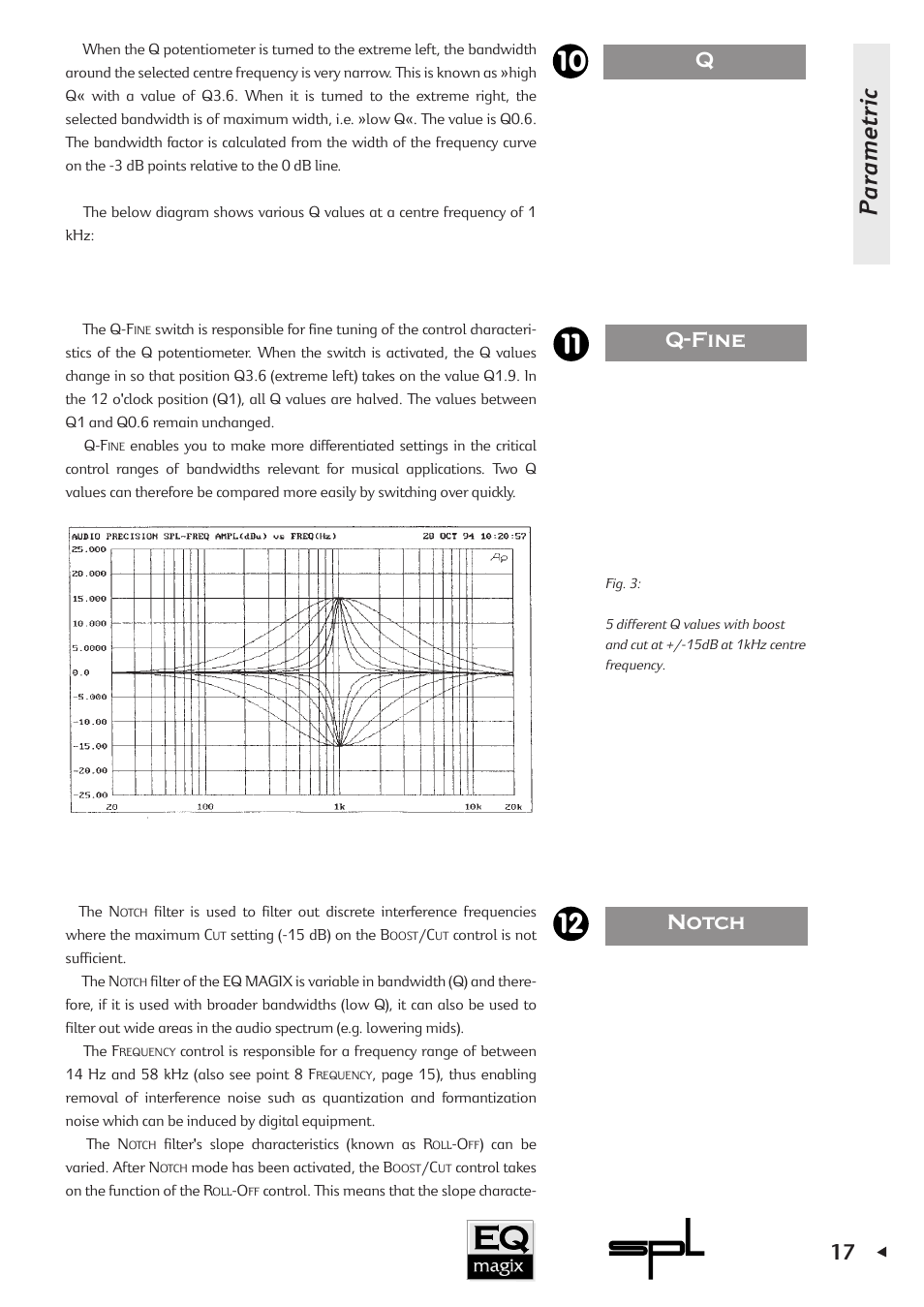 Parametric | Sound Performance Lab EQ MAGIX User Manual | Page 17 / 30