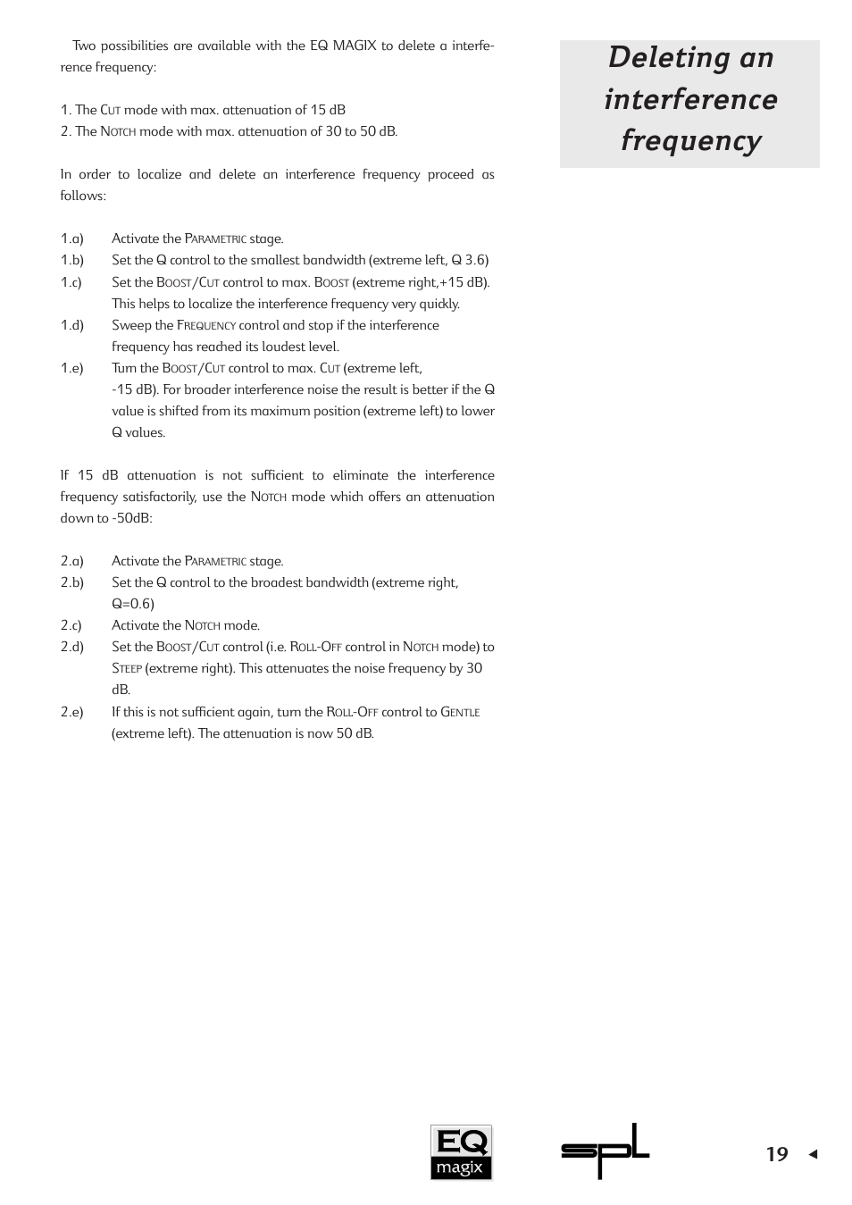 Deleting an interference frequency | Sound Performance Lab EQ MAGIX User Manual | Page 19 / 30