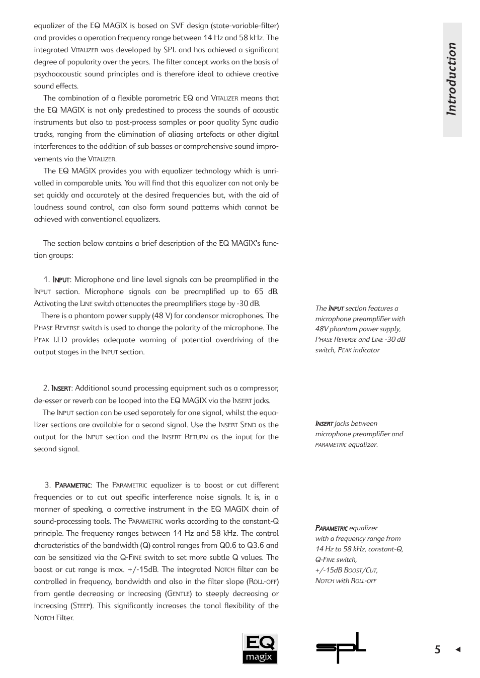Introduction | Sound Performance Lab EQ MAGIX User Manual | Page 5 / 30
