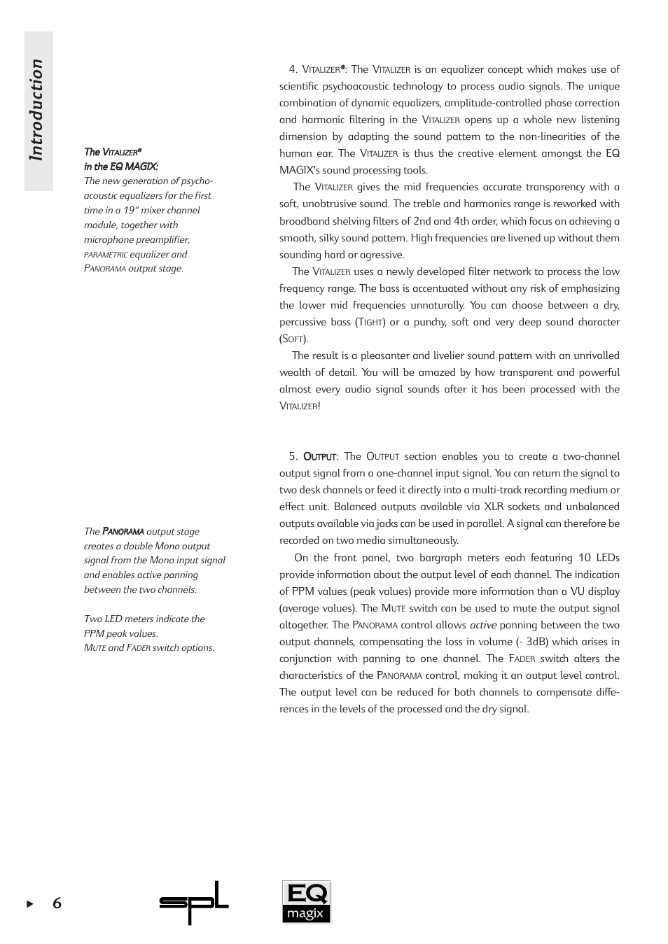 Introduction | Sound Performance Lab EQ MAGIX User Manual | Page 6 / 30