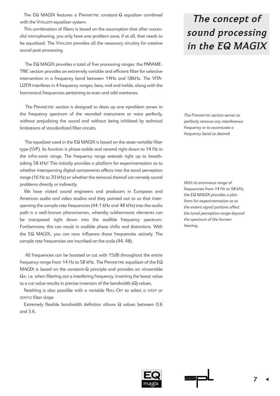The concept of sound processing in the eq magix | Sound Performance Lab EQ MAGIX User Manual | Page 7 / 30