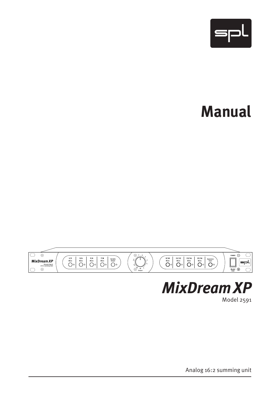 Sound Performance Lab MixDreamXP Model 2591 User Manual | 18 pages