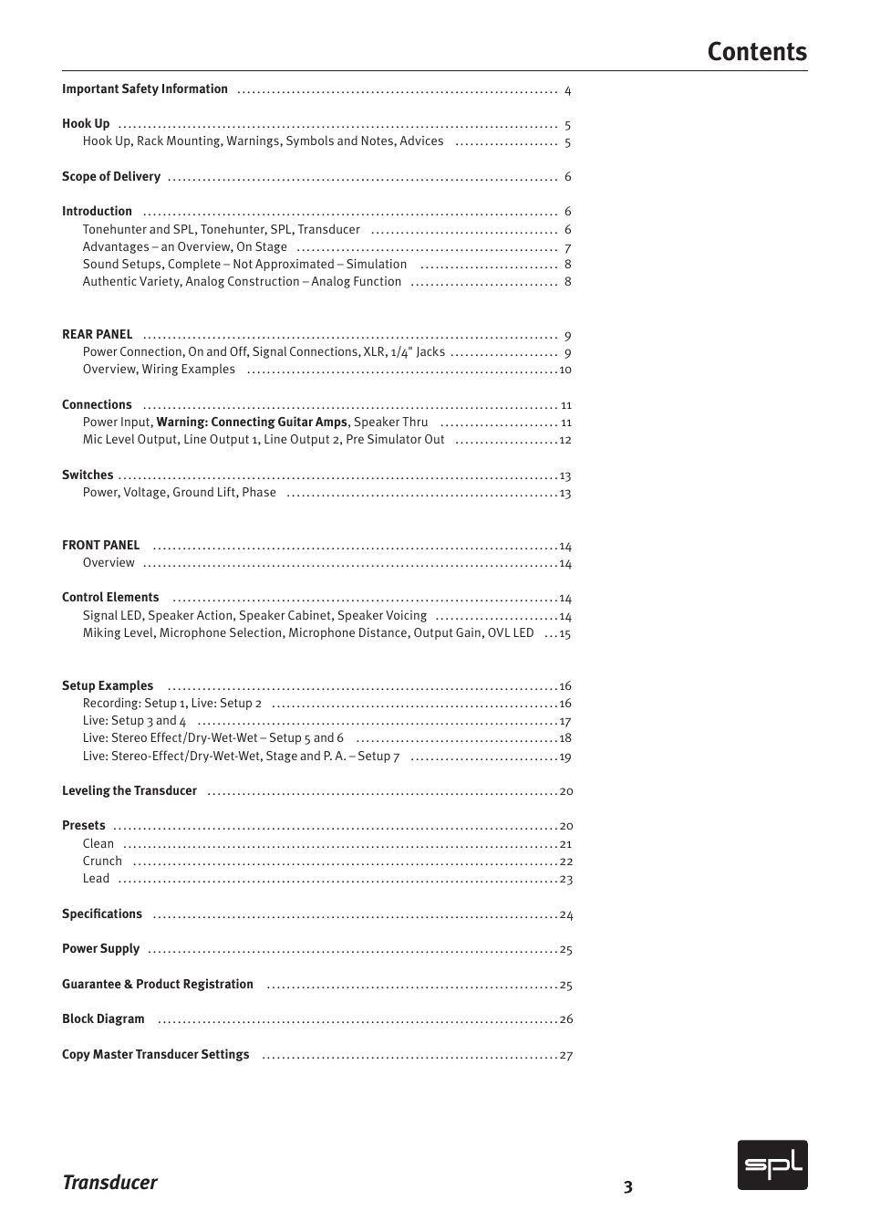 Sound Performance Lab Model 2601 User Manual | Page 3 / 28