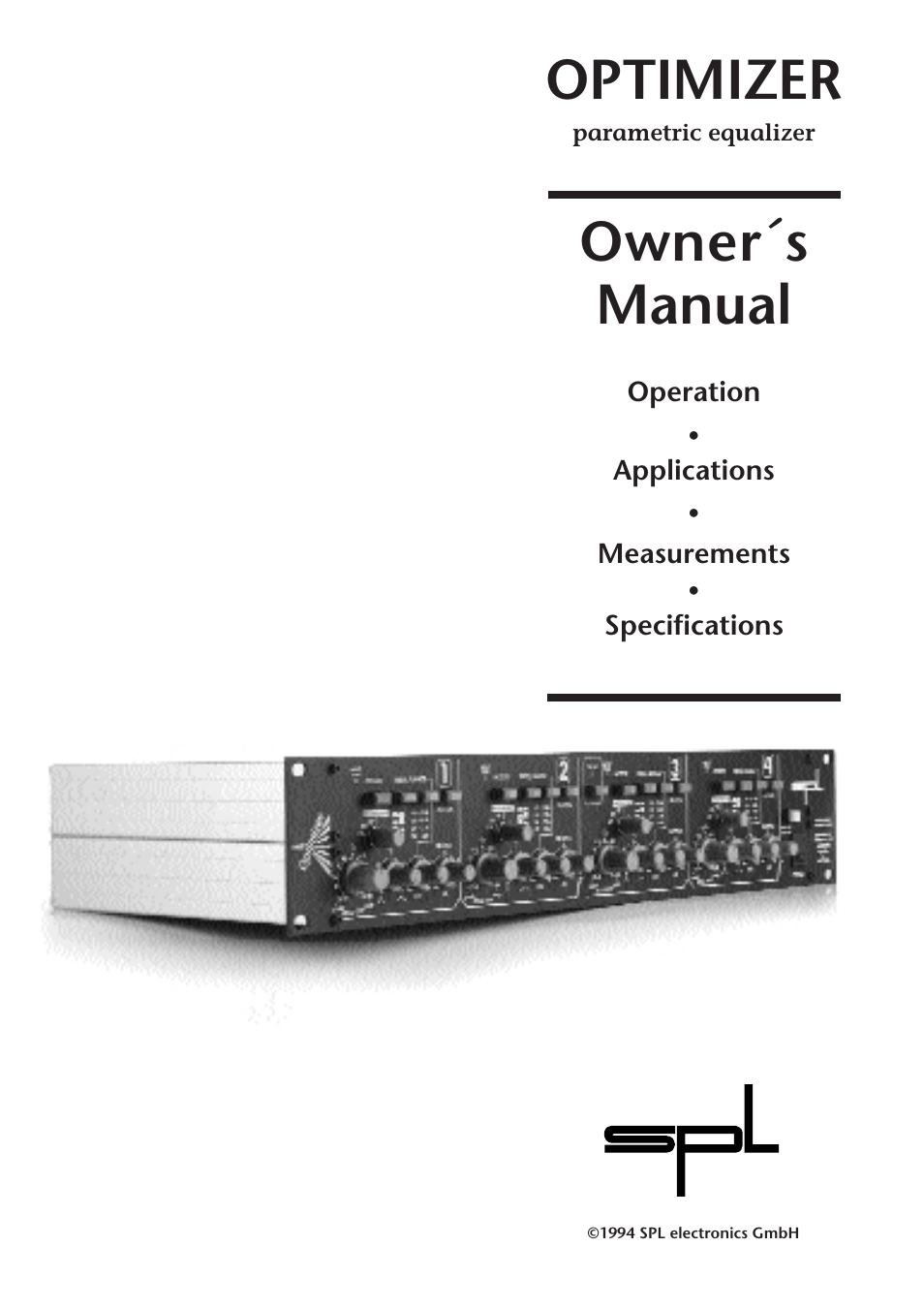 Sound Performance Lab Parametric Equalizer User Manual | 27 pages