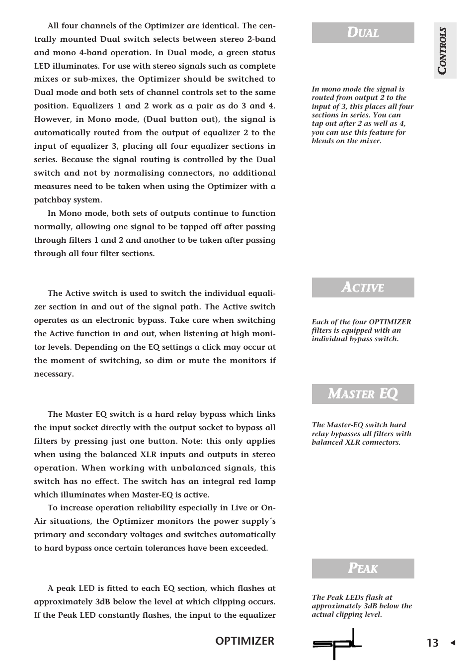 Eeq q p p | Sound Performance Lab Parametric Equalizer User Manual | Page 13 / 27