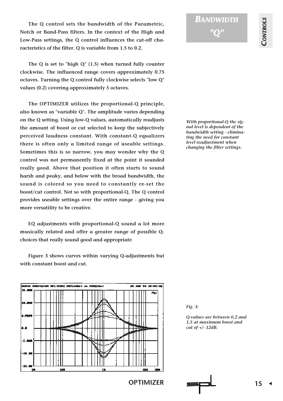 15 optimizer | Sound Performance Lab Parametric Equalizer User Manual | Page 15 / 27