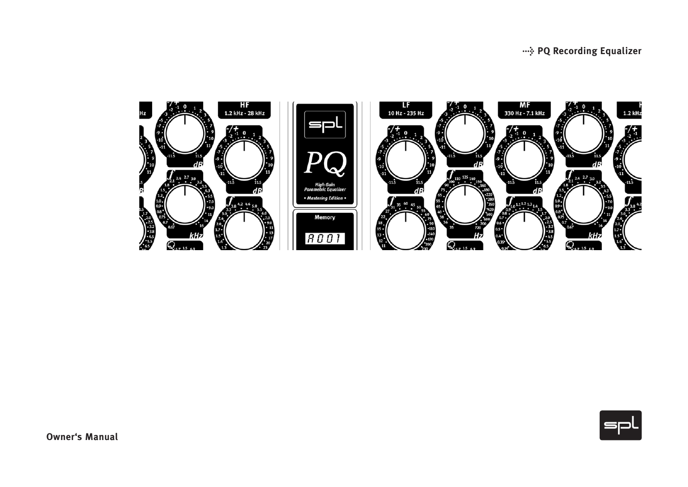 Sound Performance Lab PQ Recording Equalizer User Manual | 10 pages