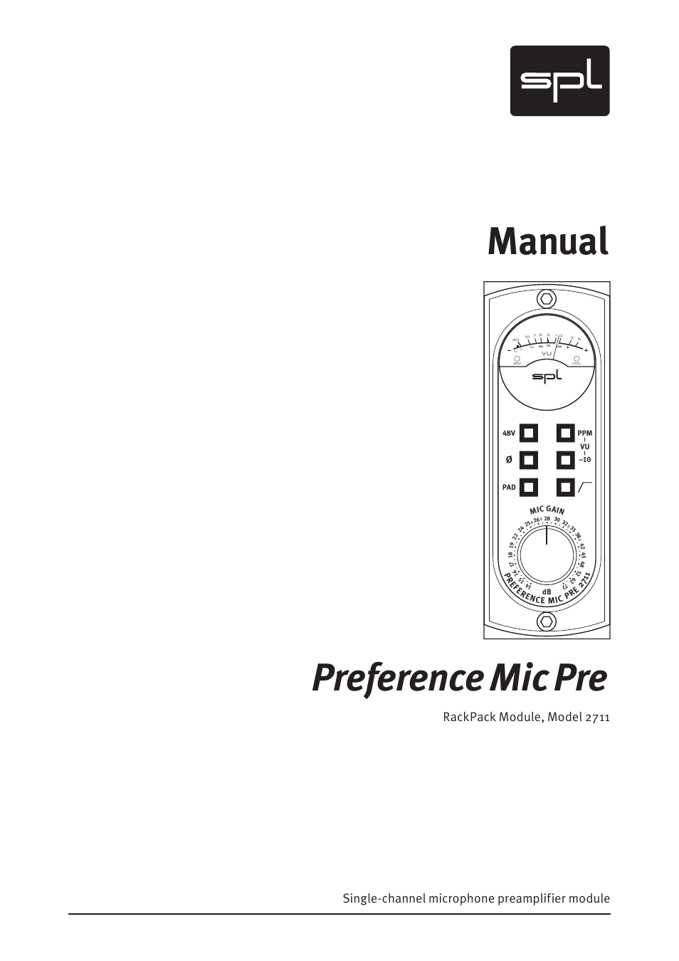 Sound Performance Lab 2711 User Manual | 20 pages